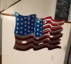 Large American Flag Outdoor Patio Fence