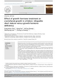 Effect Of Growth Hormone Treatment On Craniofacial Growth In
