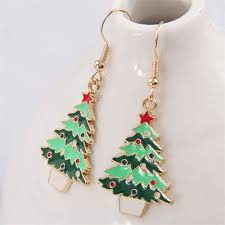 u s and european fashion christmas tree whole costume earrings