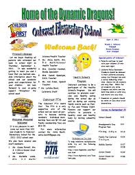 Newsletters And Announcements Oakcrest Elementary School