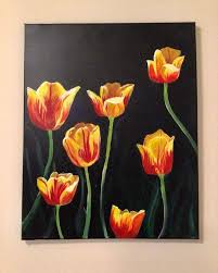 28 Flower Paintings Using Acrylic Paint