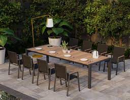 Large Modern 10 Seater Outdoor Dining Table