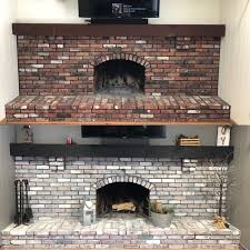 12 whitewash brick fireplace info