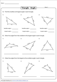 In mathematics, the triangle inequality states that for any triangle, the sum of the lengths of any two sides must be greater than or equal to the length of the remaining side. Ordering Sides And Angles Of A Triangle Worksheets