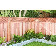 Flat Redwood Lattice Wood Fence Panel