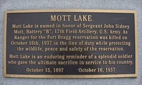 Sgt John Sidney Mott Mott Lake Memorial Specific Veteran