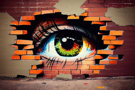 Graffiti Art On A Brick Wall