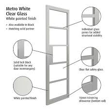 Metro White Clear Glass Industrial