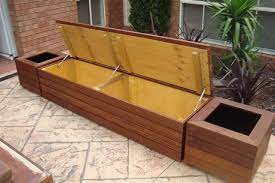 bench seat with planter outdoor