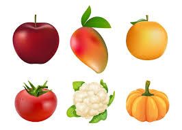 free vector fruits and vegetables