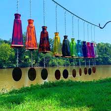 Glass Wind Chimes Made From Pyramid