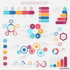 Infographic Elements Set Data Analysis Charts Graphs