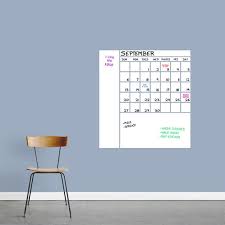 Dry Erase Calendar With Notes Wall