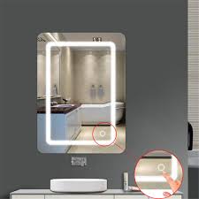 New Wall Mounted Bathroom Hd Mirror Led 9w Light Up Cosmetic Mirror Touch Switch Make Up Mirror Frameless Stylish Mirror Hwc Bath Mirrors Aliexpress