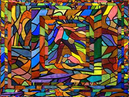 Digital Stained Glass Composition