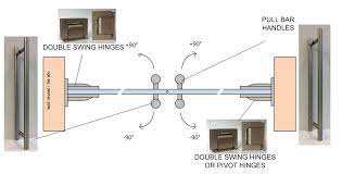 Frameless Glass Double Doors Opening