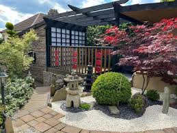 Inside Beautiful Japanese Garden