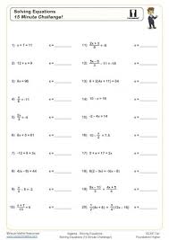 Solving Linear Equations Worksheets