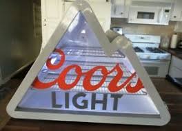Coors Light Mountain Shaped Stainless Steel Mini Fridge Cooler With Led Light Ebay