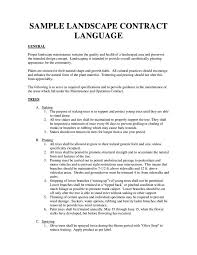 7 Landscaping Services Contract Templates Word Pdf