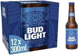 bud light lager beer 12 x 300 ml bottle