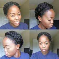 A halo braid is a hairstyle created with long dutch or french braids pinned around the head much like a crown braid. Faux Halo Braid Tutorial On Natural Hair Halo Braid Natural Hair Natural Hair Styles Quick Braid Styles