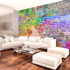 rainbow brick wall