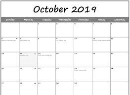 Moon Phases Calendar For October 2019 Lunar October 2019