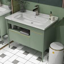 32 Green Bathroom Vanity Freestanding