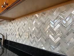 While subway tile is a classic. Kitchen Backsplash Metal Marble Glass Metallic Backsplash Tile Installation Backsplash