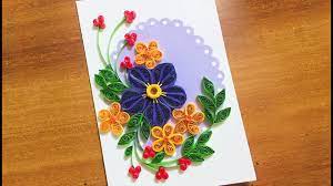 paper quilling flower card