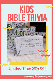 This post contains affiliate links. Multi Level Bible Trivia Game 50 Off Homeschool Giveaways