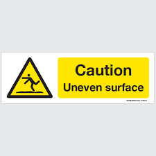 uneven surface c us01w safety signs