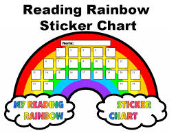 Reading Rainbow Sticker Chart