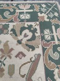 mid century portuguese needlepoint rug