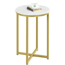 Yaheetech Marble Effect Side Table