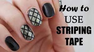 how to use striping tape in nail art