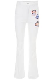 Dolce Gabbana Flare Jeans With Princess Patch Fta64z G890c