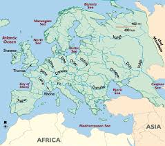 Look at the map of european alliances in 1914. Europe Major Rivers Map Mapsof Net