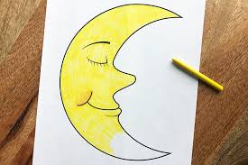 Moon and stars coloring pages printable. Moon Free Printable Templates Coloring Pages Firstpalette Com