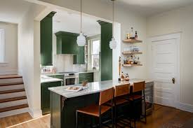 deep green cabinets star in 136 square feet