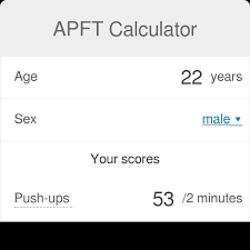 apft calculator army physical fitness