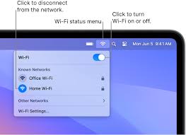 use the wi fi status menu on mac
