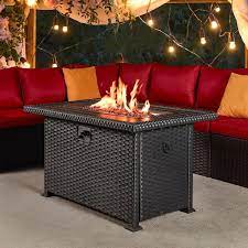 Aluminum Propane Fire Pit Table With 50