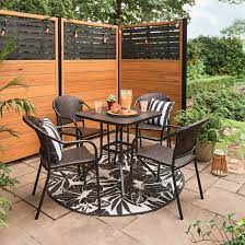 Matte Steel Square Patio Bistro Table