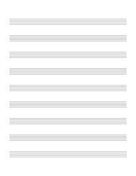 Blank Sheet Music With 9 Medium Staves Per Page In 2019
