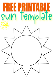 Sun coloring pages laughing sun with face and clouds & more free printable coloring pages discover colomio. Free Printable Sun Template Simple Mom Project