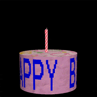 A birthday cake with six candles, a lettering and a big red heart in the center. Birthday Cake On Fire Gifs Get The Best Gif On Giphy