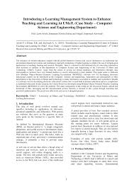 Whenever there has been an issue with respect. Pdf Introducing A Learning Management System To Enhance Teaching And Learning At Umat Case Study Computer Science And Engineering Department