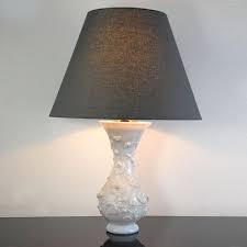 Belgian Pressed Glass Table Lamp From